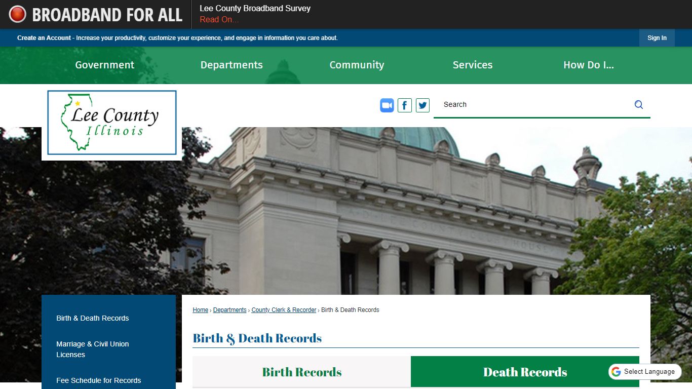 Birth & Death Records | Lee County, IL